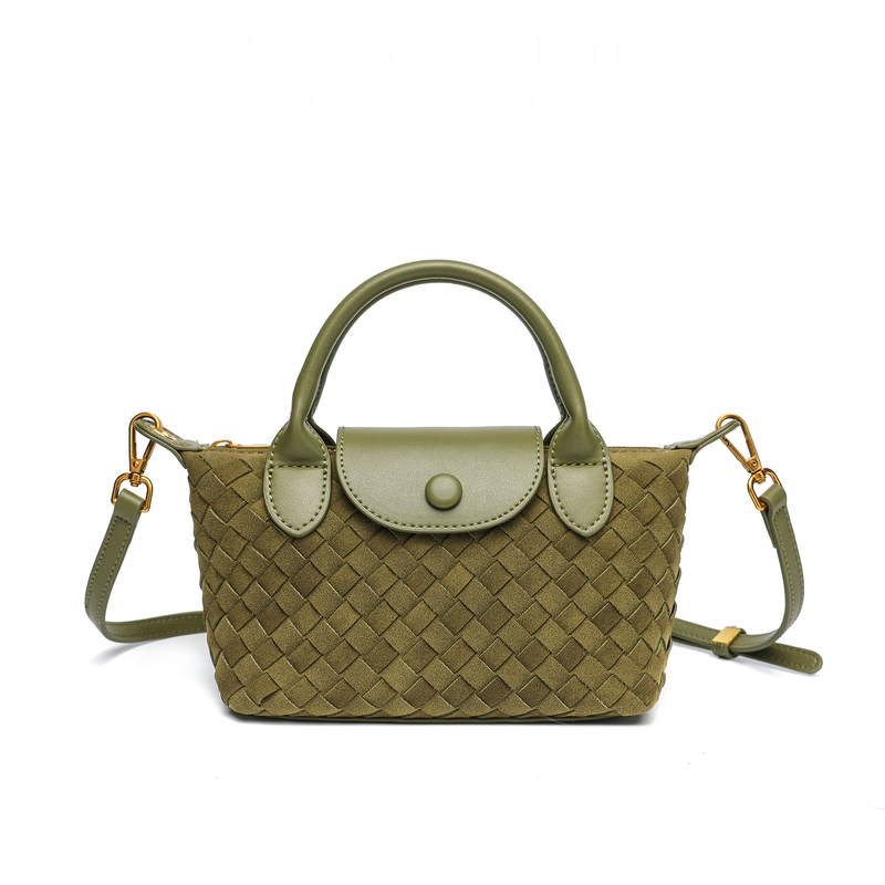 THE FAUX SUEDE FLAP TOTE