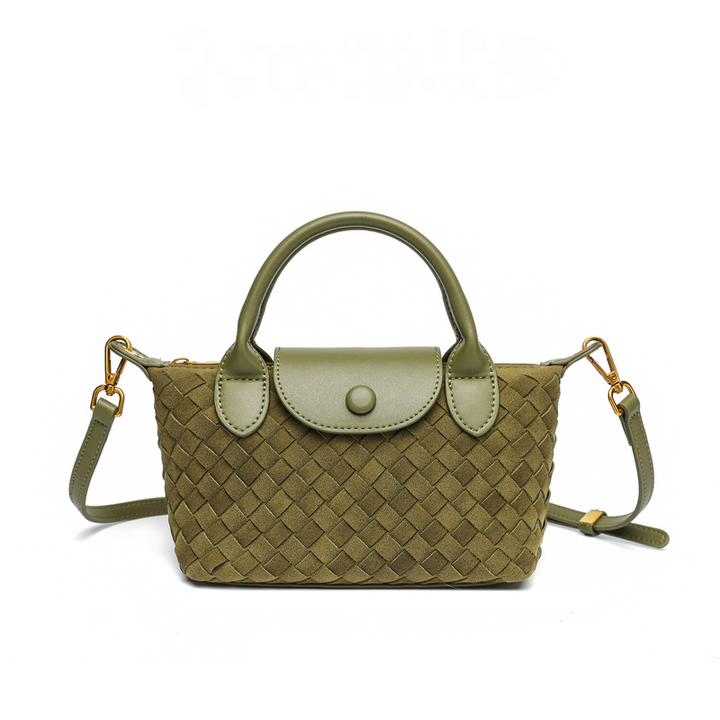THE FAUX SUEDE FLAP TOTE