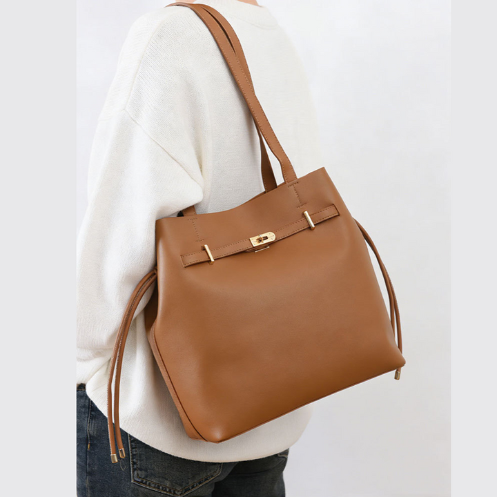 THE BELTED DRAWSTRING SHOPPER