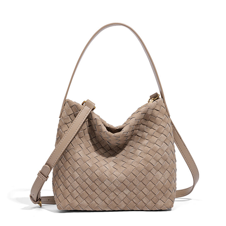 THE FAUX SUEDE BLOCK VOLUME TOTE