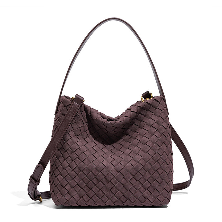 THE FAUX SUEDE BLOCK VOLUME TOTE