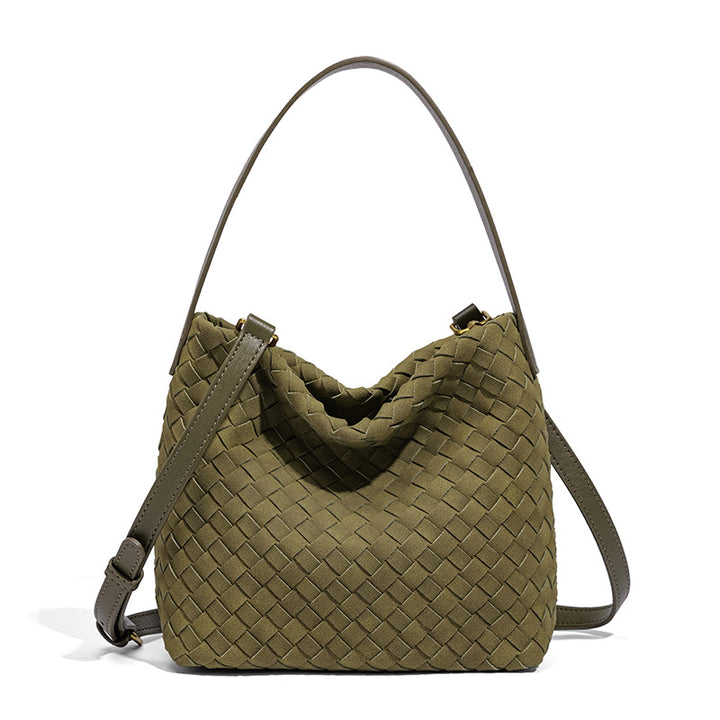 THE FAUX SUEDE BLOCK VOLUME TOTE