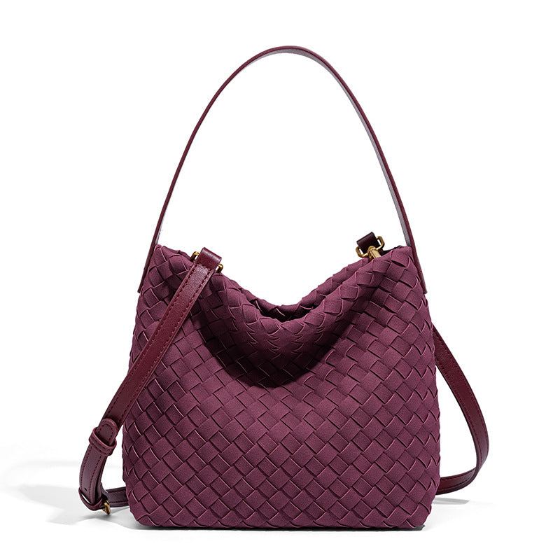 THE FAUX SUEDE BLOCK VOLUME TOTE
