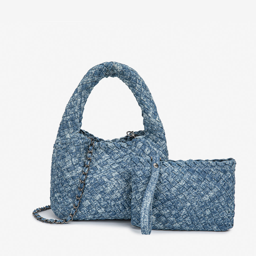 THE DENIM BLOCK VOLUME TOTE