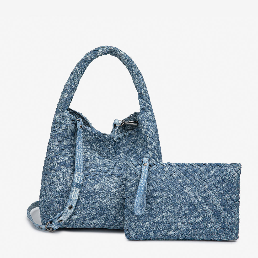THE DENIM BLOCK VOLUME TOTE