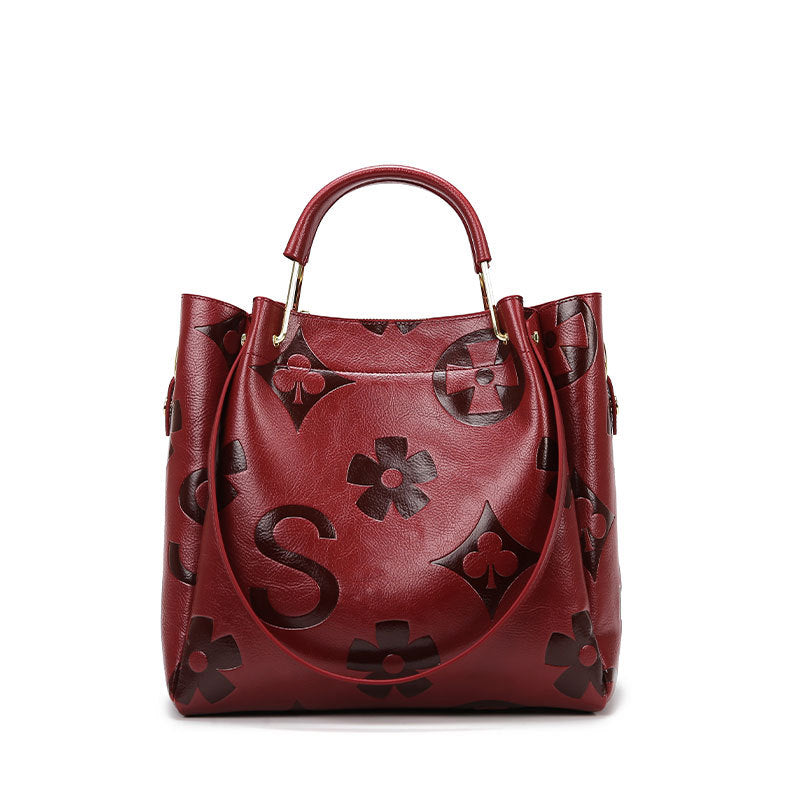 THE LUXE MONOGRAM EMBOSSED TOTE SET