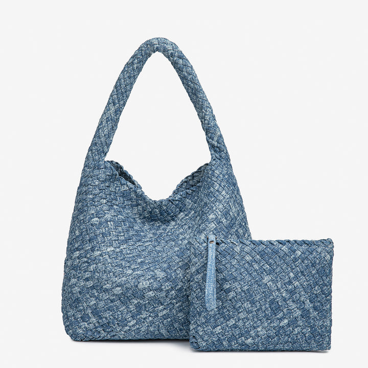 THE DENIM BLOCK VOLUME TOTE