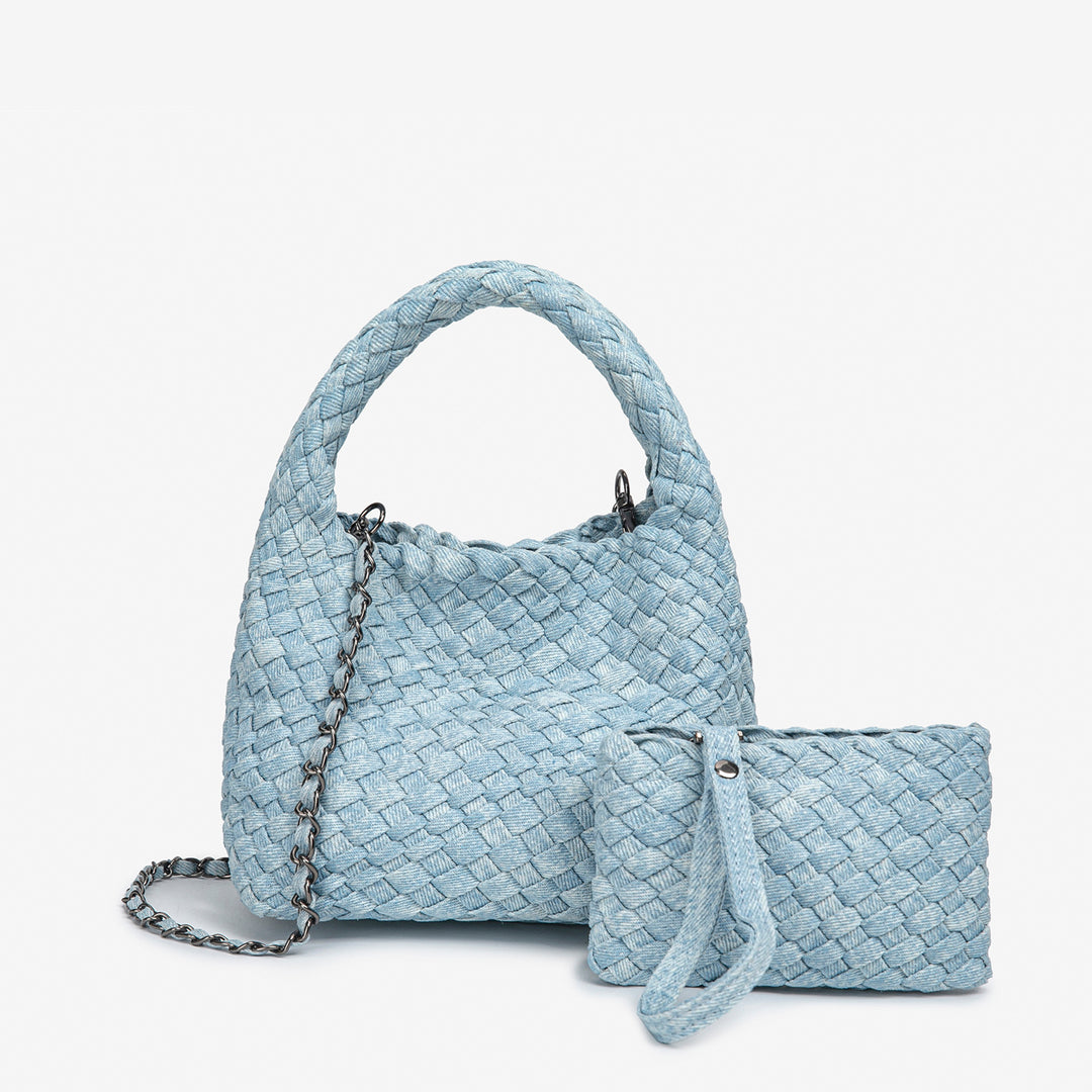 THE DENIM BLOCK VOLUME TOTE
