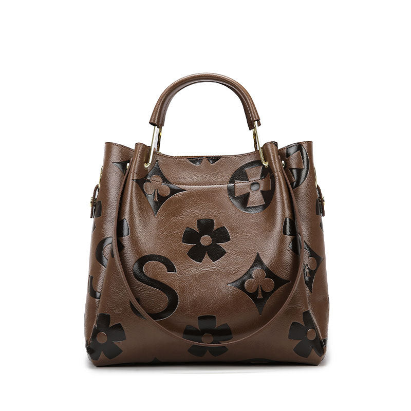 THE LUXE MONOGRAM EMBOSSED TOTE SET