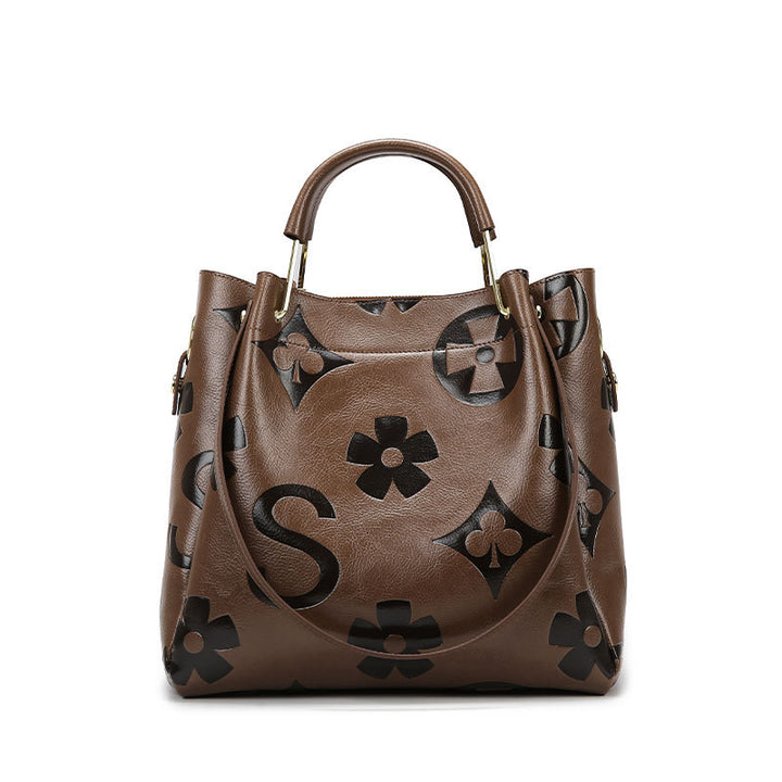 THE LUXE MONOGRAM EMBOSSED TOTE SET