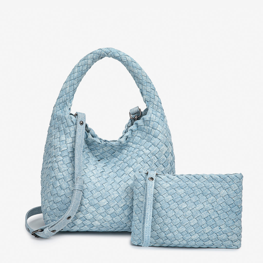 THE DENIM BLOCK VOLUME TOTE