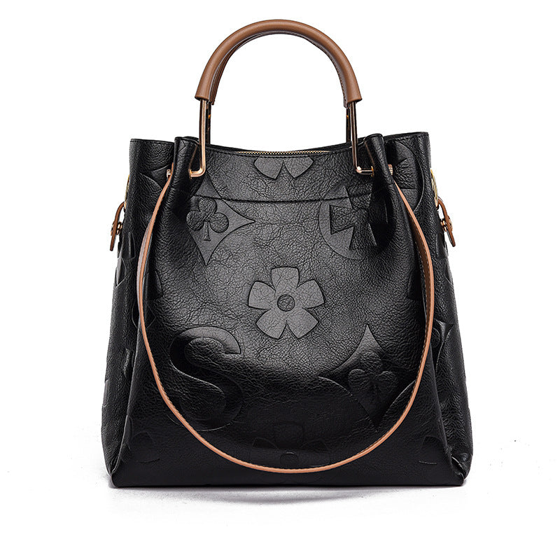 THE LUXE MONOGRAM EMBOSSED TOTE SET