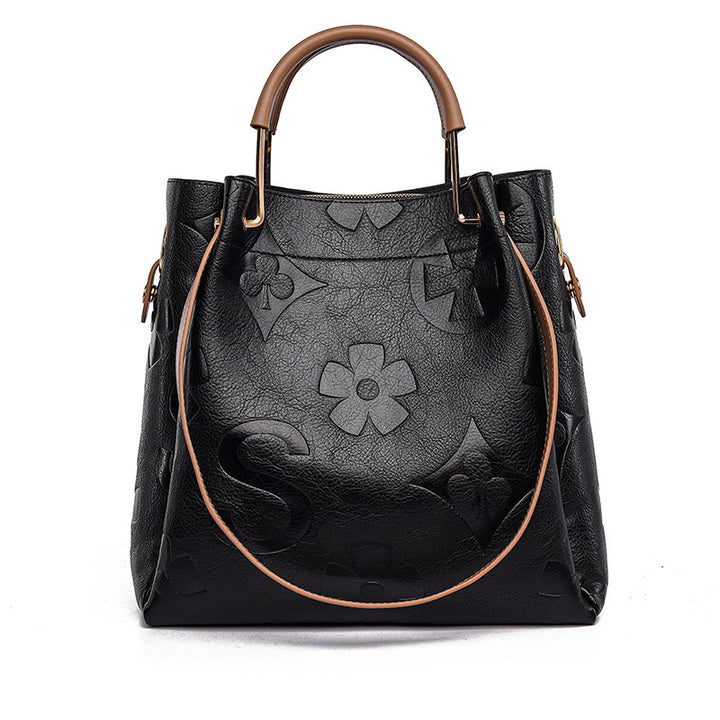 THE LUXE MONOGRAM EMBOSSED TOTE SET