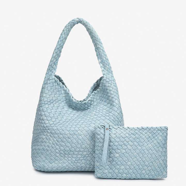 THE DENIM BLOCK VOLUME TOTE