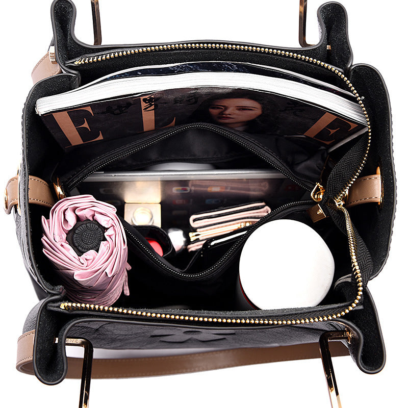 THE LUXE MONOGRAM EMBOSSED TOTE SET