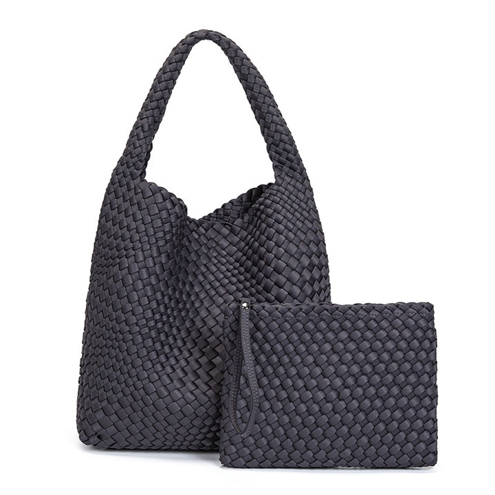 THE SATIN BLOCK VOLUME TOTE