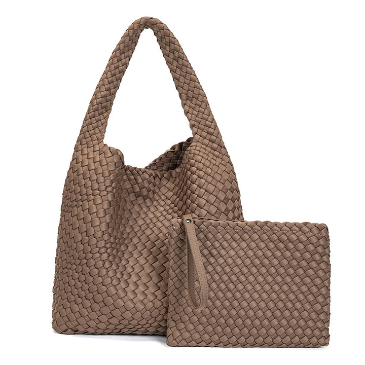 THE SATIN BLOCK VOLUME TOTE