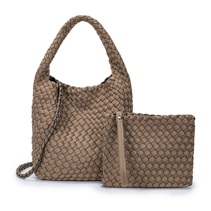 THE SATIN BLOCK VOLUME TOTE