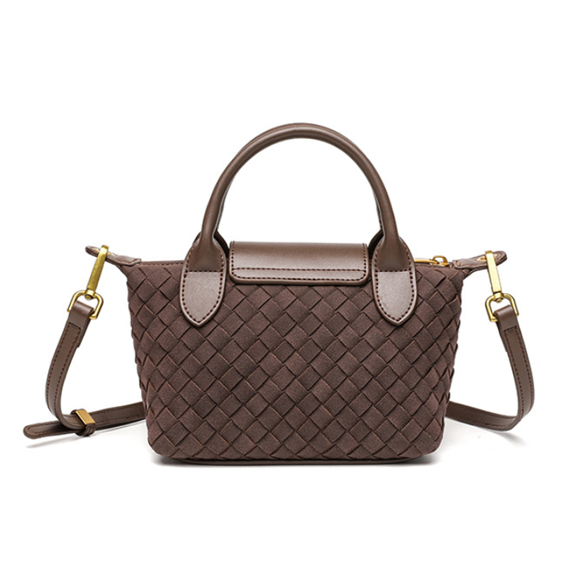 THE FAUX SUEDE FLAP TOTE