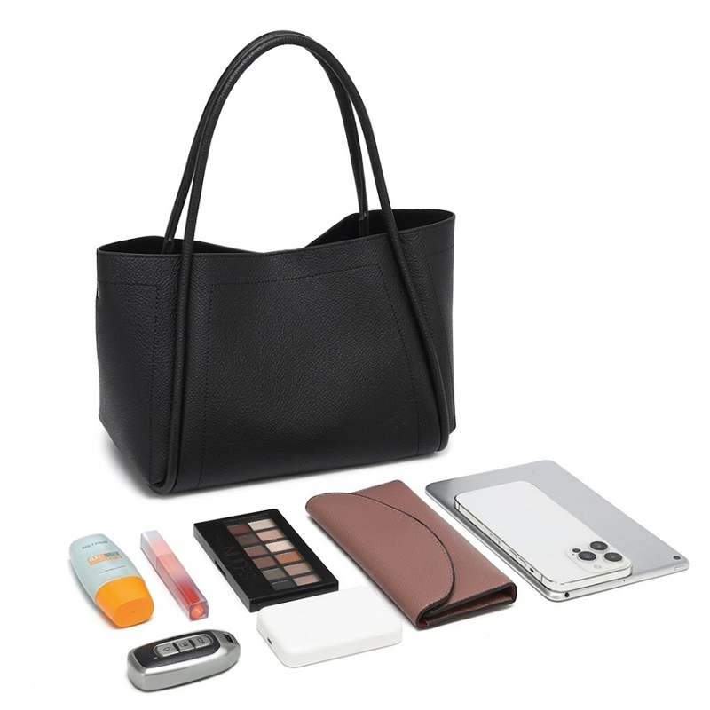THE STRUCTURED LYCHEE GRAIN TOTE