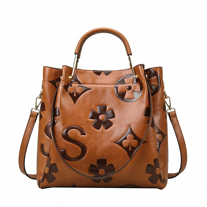 THE LUXE MONOGRAM EMBOSSED TOTE SET