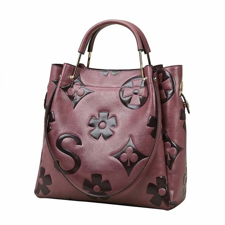THE LUXE MONOGRAM EMBOSSED TOTE SET