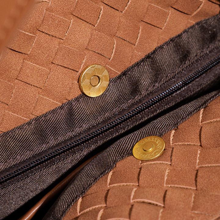 THE FAUX SUEDE BLOCK VOLUME TOTE