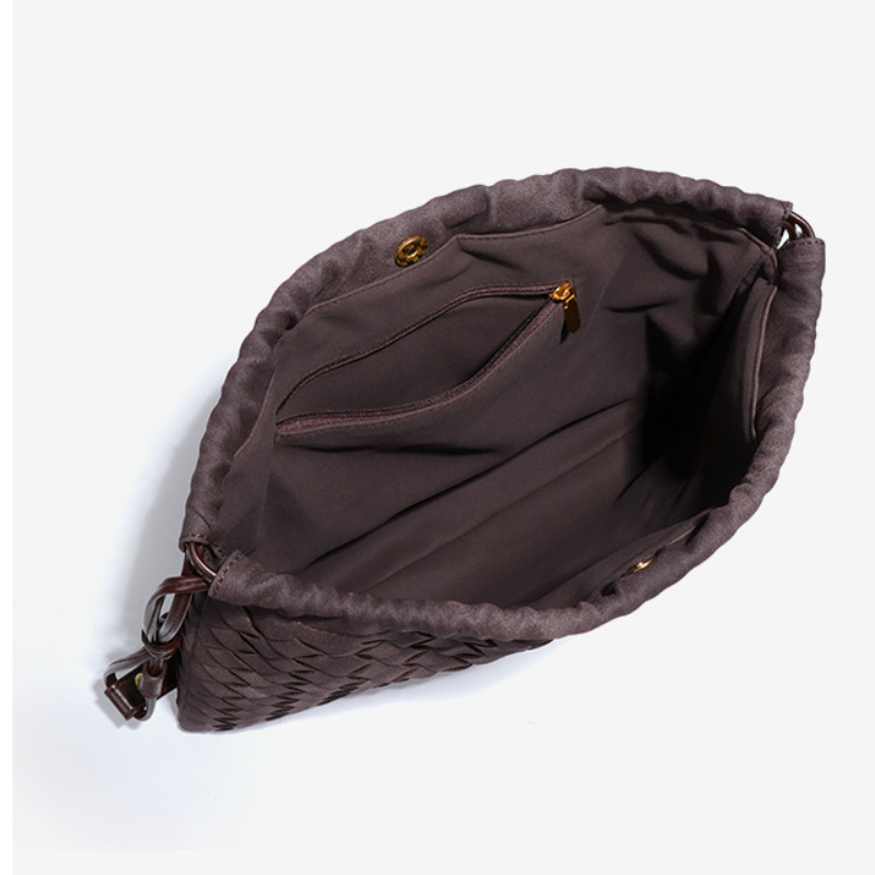 THE FAUX SUEDE DRAWSTRING POUCH