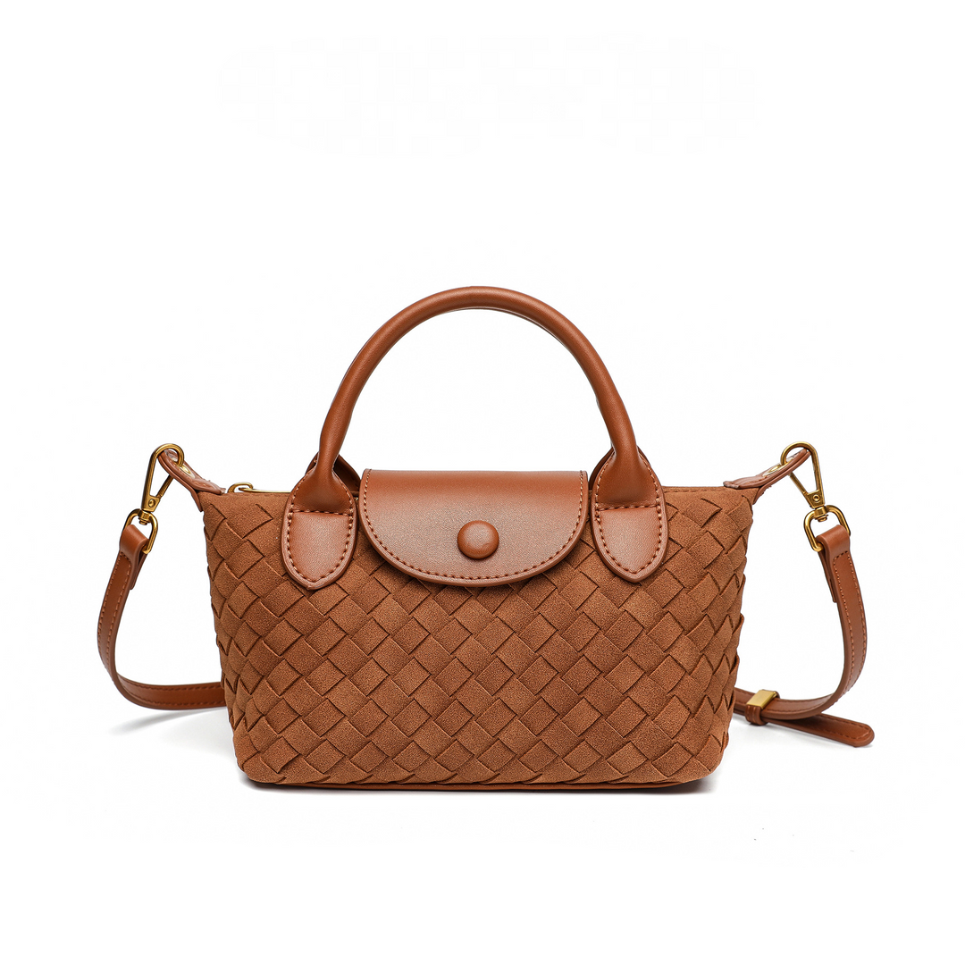 THE FAUX SUEDE FLAP TOTE
