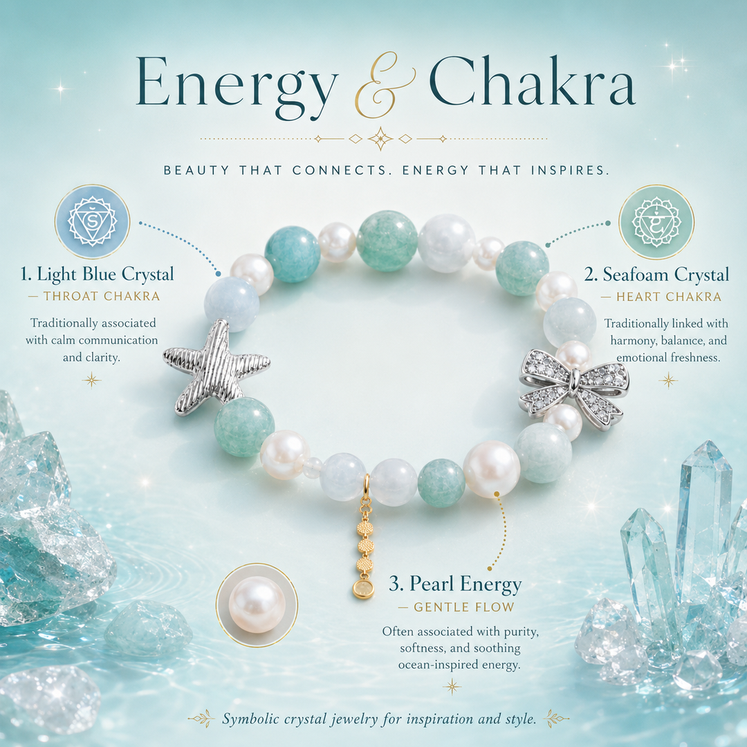 Seafoam Starfish Crystal Bracelet