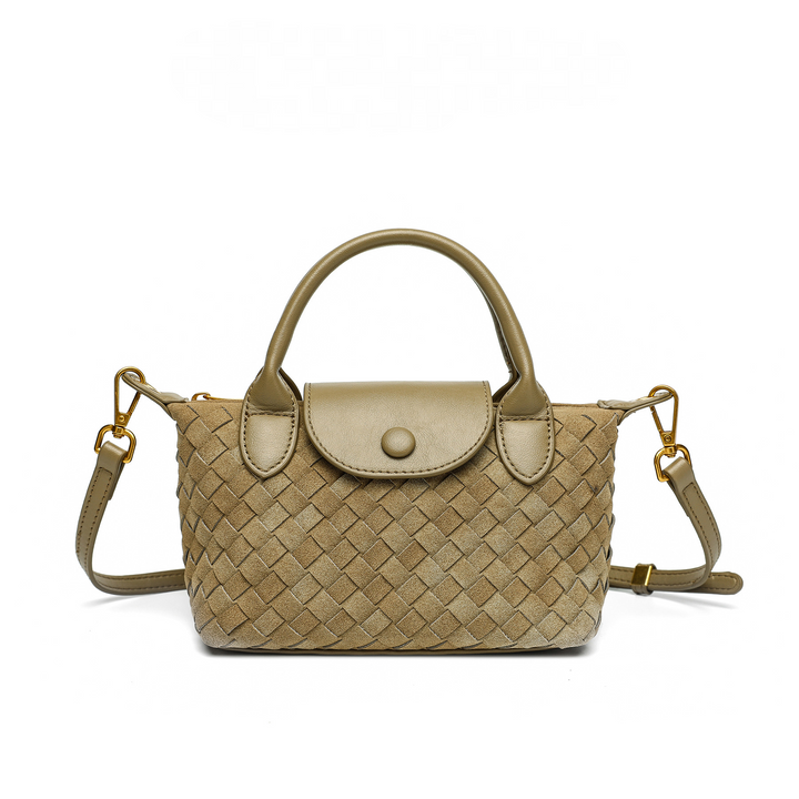 THE FAUX SUEDE FLAP TOTE
