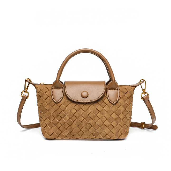 THE FAUX SUEDE FLAP TOTE