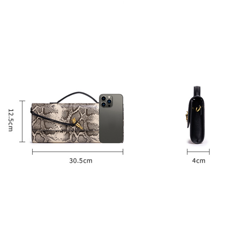 THE KNOT FLAP CLUTCH - WILD size chart 1