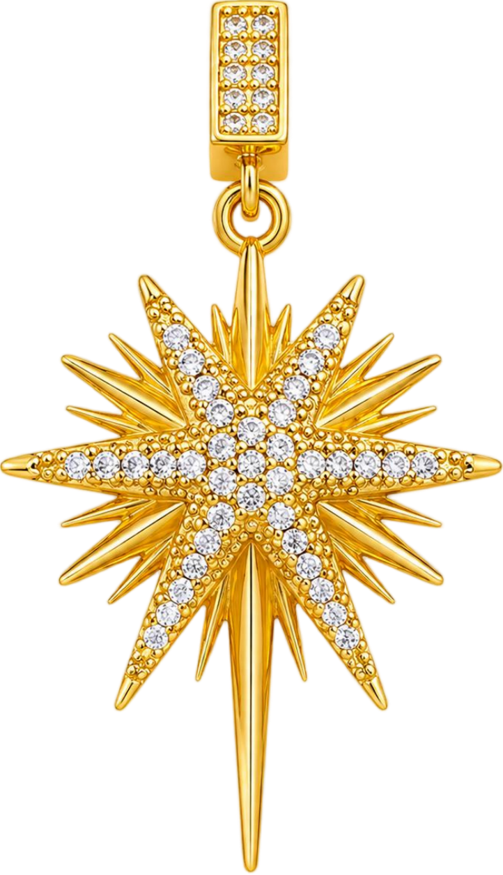 Gold Starburst Charm