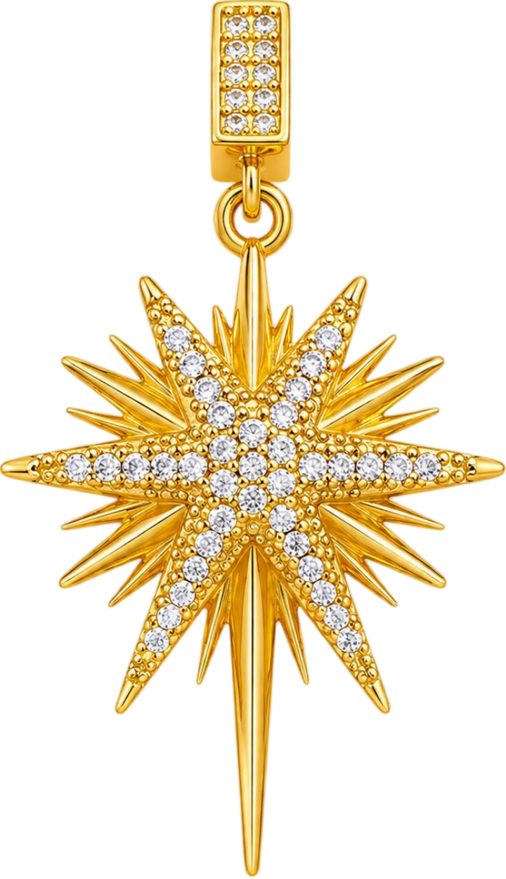 Gold Starburst Charm