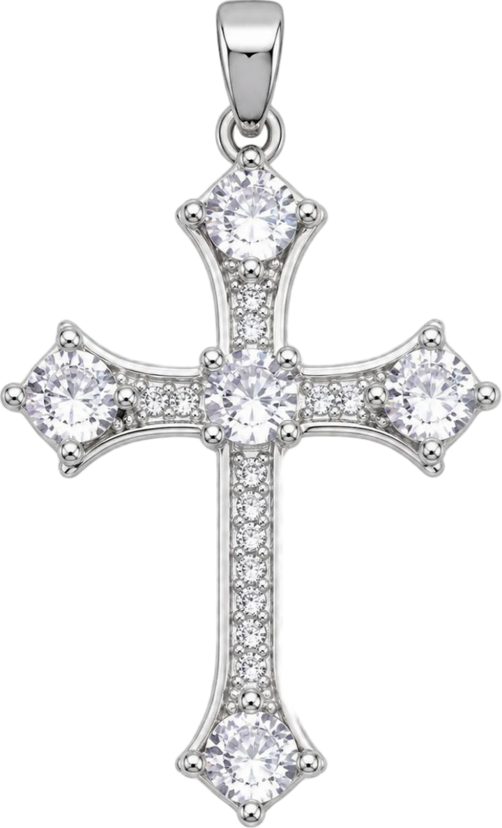 Silver Cross Charm