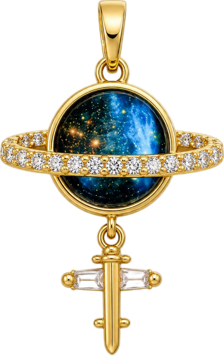 Planet Airplane Charm