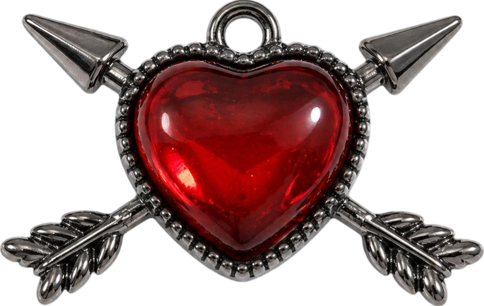 Arrow Heart Charm