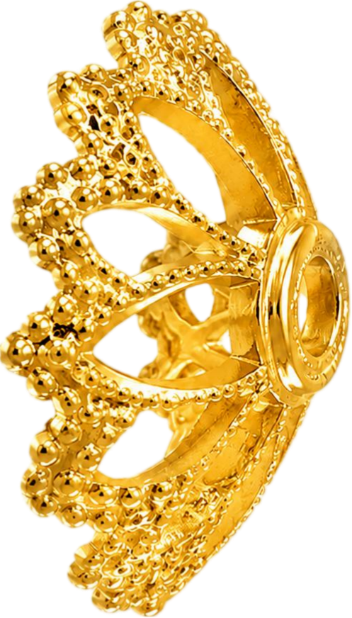 Gold Openwork Crescent Accent Right