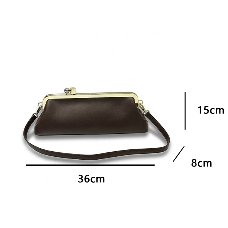 THE VINTAGE ELONGATED CLASP CLUTCH size chart 1