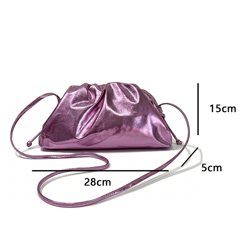 THE METALLIC LUSTRE POUCH size chart 1