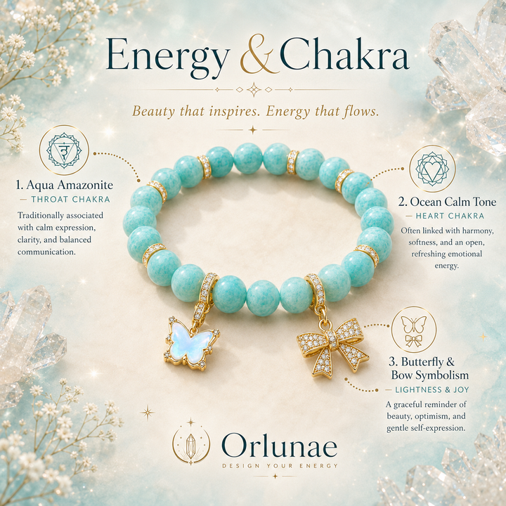 Amazonite Butterfly Crystal Bracelet – Calm Hope & Free Spirit Energy