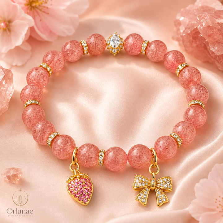 Strawberry Crystal Bracelet – Sweet Love & Joy Energy