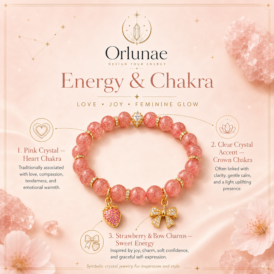 Strawberry Crystal Bracelet – Sweet Love & Joy Energy