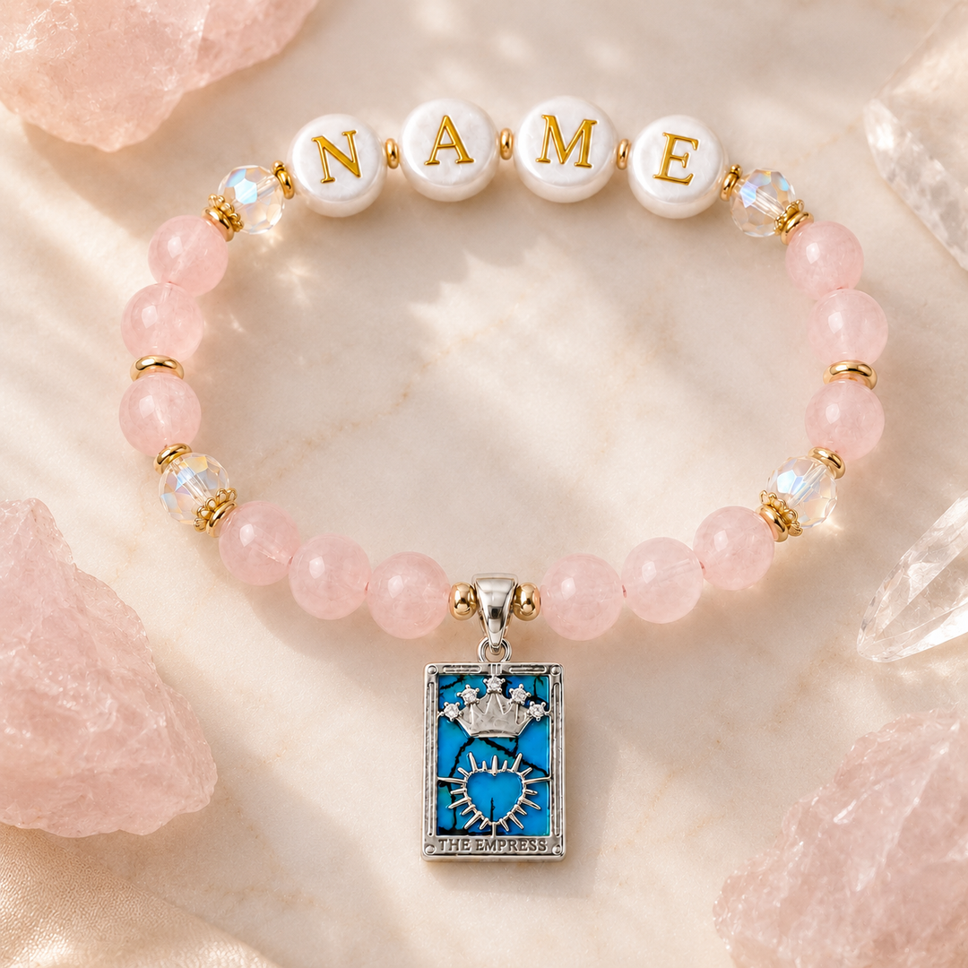 Rose Quartz Name Empress Bracelet