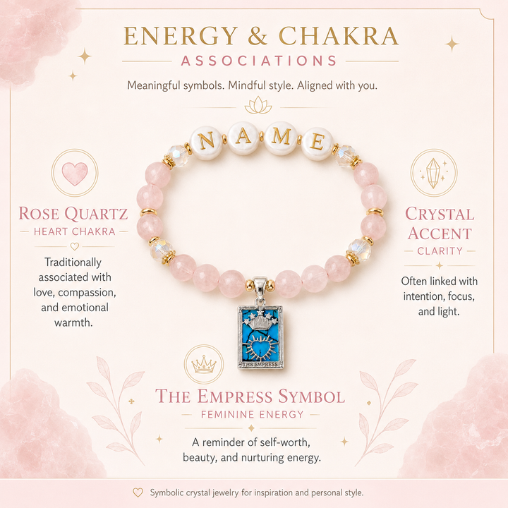 Rose Quartz Name Empress Bracelet