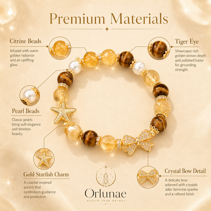 Golden Tiger's Eye & Citrine Pearl Bracelet – Confidence & Joy Energy