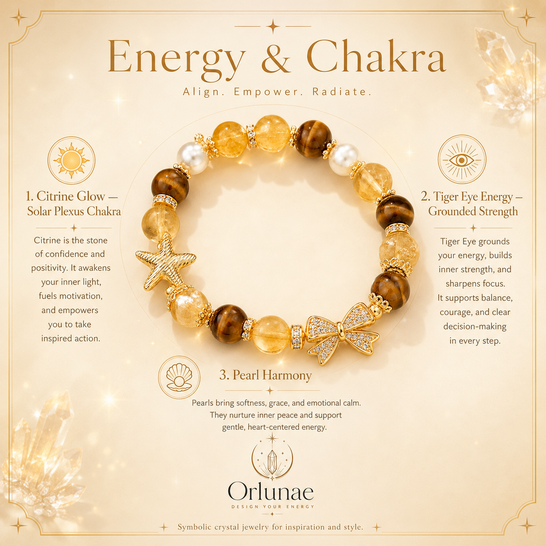 Golden Tiger's Eye & Citrine Pearl Bracelet – Confidence & Joy Energy