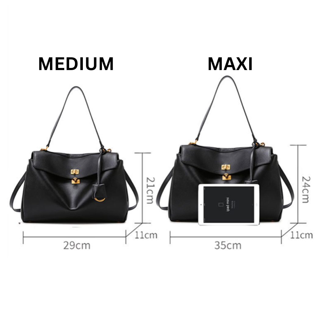 THE TRI-COMPARTMENT EXECUTIVE FLAP BAG size chart 1
