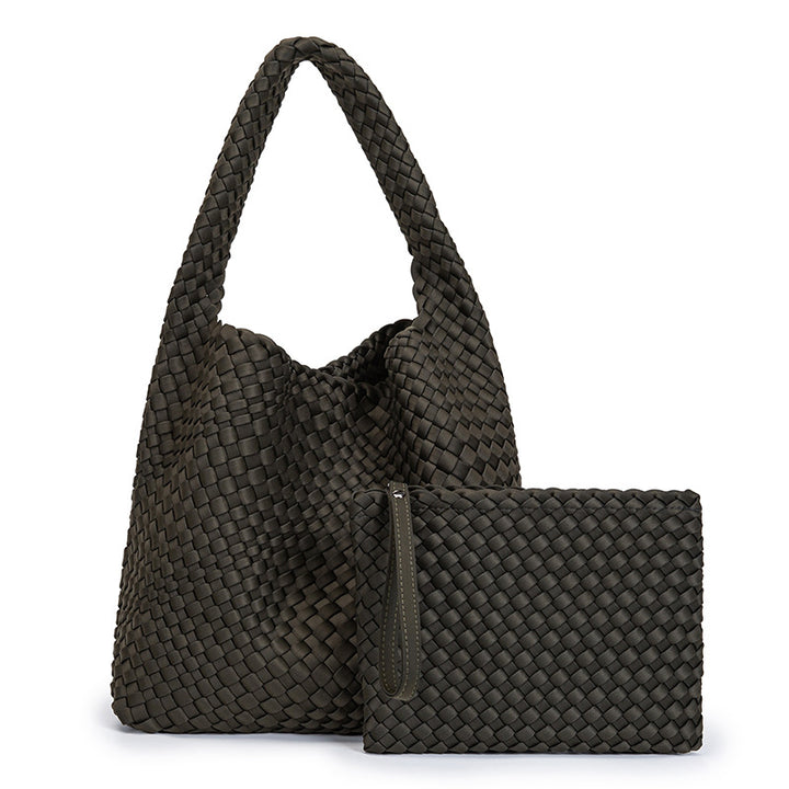 THE SATIN BLOCK VOLUME TOTE